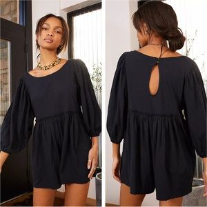Free People Beyond Obsessed Romper Black Size Extra Small XS